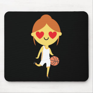 Basketbal Meisje Emoji Muismat