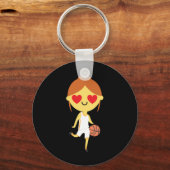 Basketbal Meisje Emoji Sleutelhanger (Voorkant)
