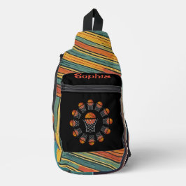 "Basketbal Meisje" Moderne Print Kleine Sling Bag