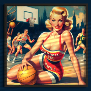  basketbal meisje poster