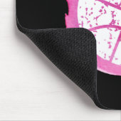 Basketbal Meisje Roze Waterverf Muismat (Hoek)