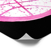 Basketbal Meisje Roze Waterverf Poster (Hoek)