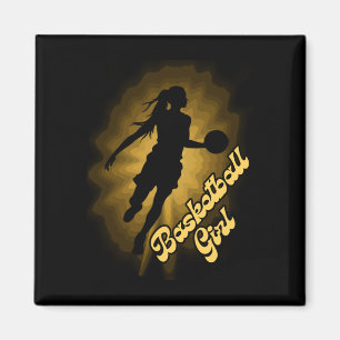 Basketbal Meisje Schaduw in de stralen Magneet