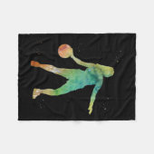 Basketbal Meisje Spelen Fleece Deken (Voorkant (Horizontaal))
