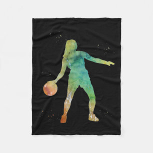 Basketbal Meisje Spelen Fleece Deken