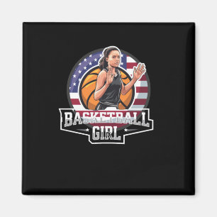 Basketbal Meisje USA Magneet