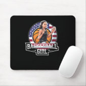 Basketbal Meisje USA Muismat (Met muis)