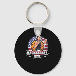 Basketbal Meisje USA Sleutelhanger
