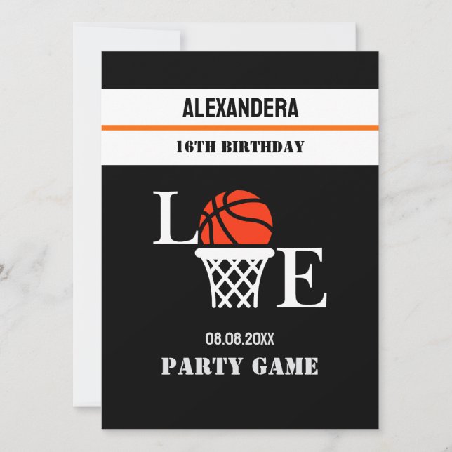 Basketbal Meisje Verjaardag, Speler Party Game Kaa (Voorkant)