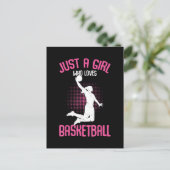 Basketbal Meisje Vrouwen Briefkaart (Staand voorkant)