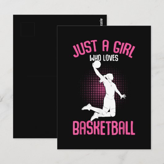 Basketbal Meisje Vrouwen Briefkaart (Voorkant / Achterkant)