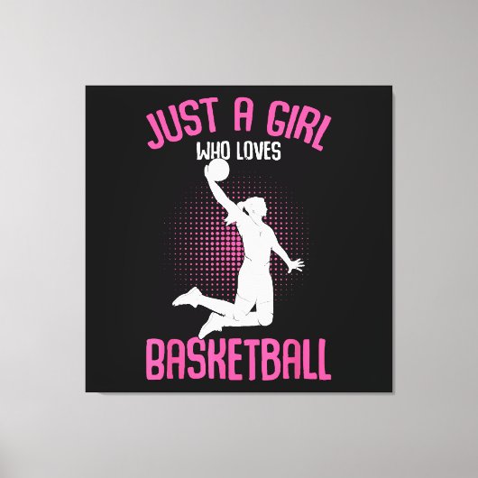 Basketbal Meisje Vrouwen Canvas Afdruk (Voorkant)