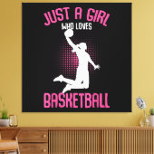 Basketbal Meisje Vrouwen Canvas Afdruk (Insitu (Woonkamer))