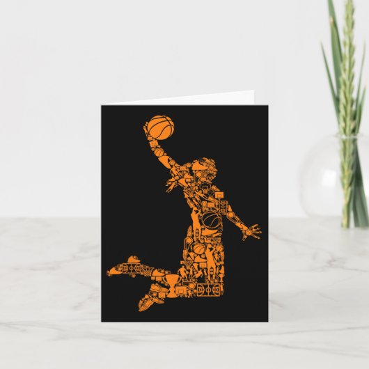 Basketbal Meisje Vrouwen Kinder 1 Kaart (Voorkant)
