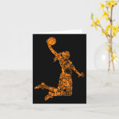 Basketbal Meisje Vrouwen Kinder 1 Kaart (Gele Bloem)