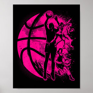 Basketbal Meisje Vrouwen Kinderen Vrouwelijk Baske Poster