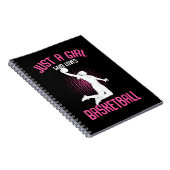 Basketbal Meisje Vrouwen Notitieboek (Rechterzijde)