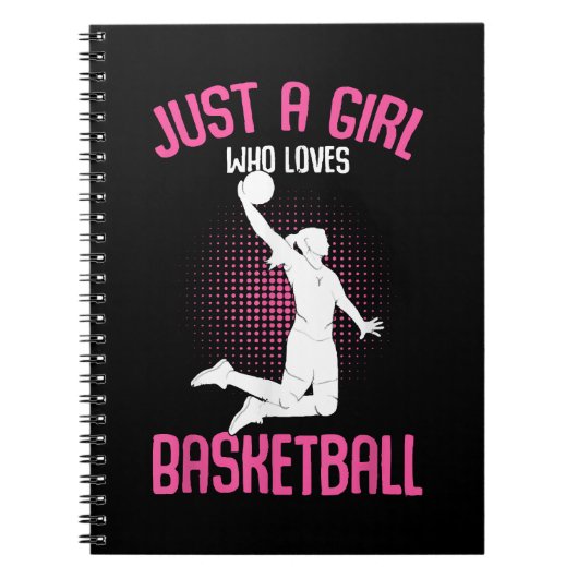 Basketbal Meisje Vrouwen Notitieboek (Voorkant)