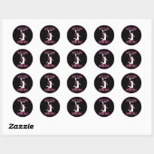 Basketbal Meisje Vrouwen Ronde Sticker (Vel)