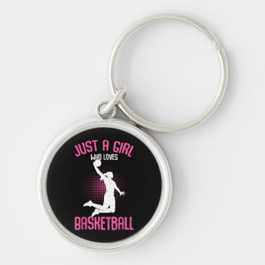Basketbal Meisje Vrouwen Sleutelhanger (Voorkant)