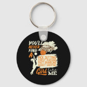 Basketbal Meisje Zoals Ik Schieten Dribbelen Sleutelhanger (Voorkant)