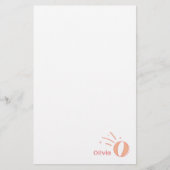 Basketbal Meisjes Aangepaste Naam Gift Gepersonali Briefpapier (Voorkant)