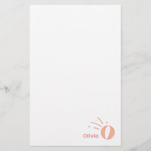 Basketbal Meisjes Aangepaste Naam Gift Gepersonali Briefpapier