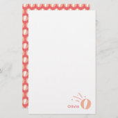 Basketbal Meisjes Aangepaste Naam Gift Gepersonali Briefpapier (Voorkant / Achterkant)