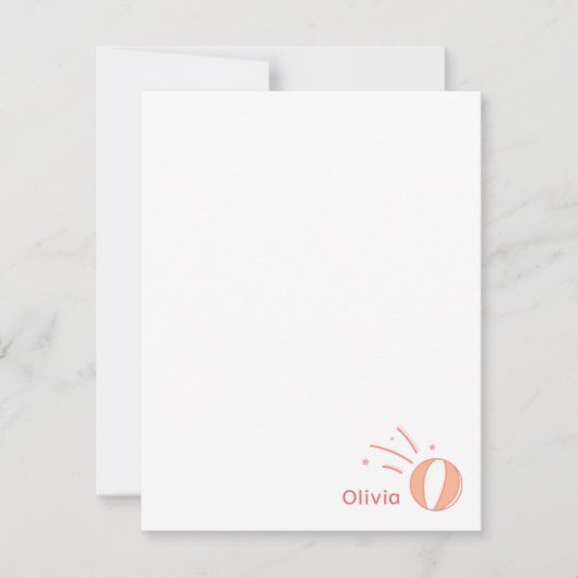 Basketbal Meisjes Aangepaste Naam Gift Gepersonali Notitiekaartje (Voorkant)