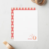 Basketbal Meisjes Aangepaste Naam Gift Gepersonali Notitiekaartje (Voorkant / Achterkant in situ)