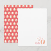 Basketbal Meisjes Aangepaste Naam Gift Gepersonali Notitiekaartje (Voorkant / Achterkant)