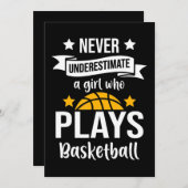 Basketbal Meisjes Cadeau I Hoops Speler Kaart (Voorkant / Achterkant)