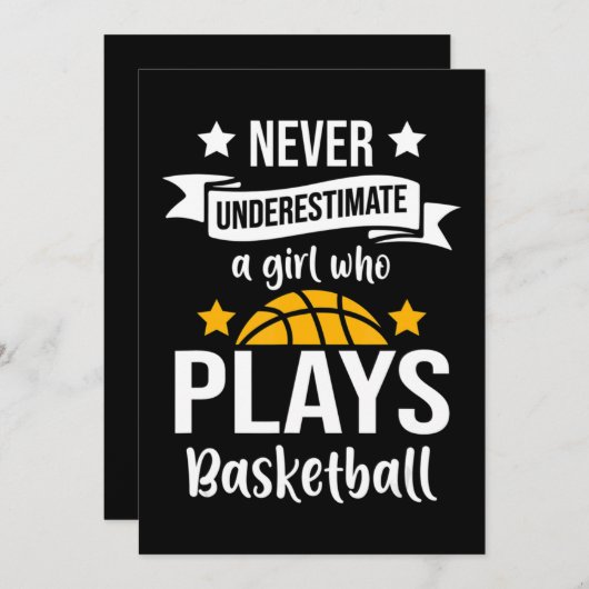 Basketbal Meisjes Cadeau I Hoops Speler Kaart (Voorkant / Achterkant)