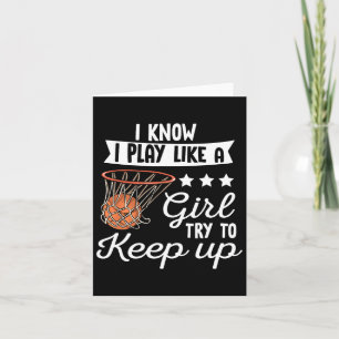 Basketbal meisjes - Ik weet dat ik speel als een m Kaart
