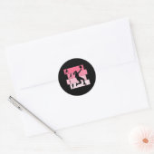 Basketbal Meisjes Vrouwen Kinder Ronde Sticker (Envelop)