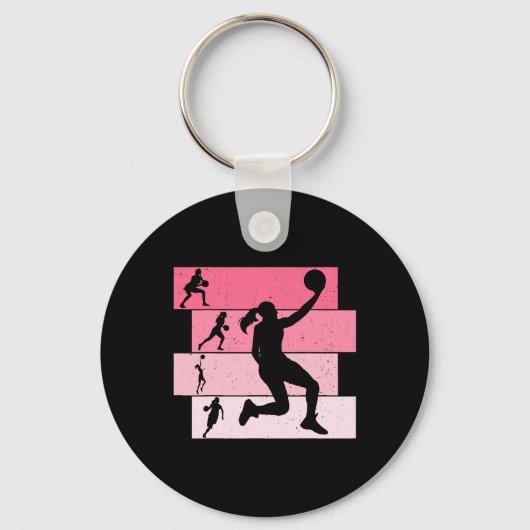 Basketbal Meisjes Vrouwen Kinder Sleutelhanger (Voorkant)