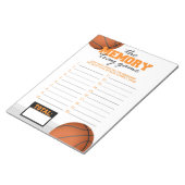Basketbal Memory Tray Baby shower Game Pack Notitieblok (Schuin)