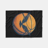 Basketbal met adelaar fleece deken (Voorkant (Horizontaal))