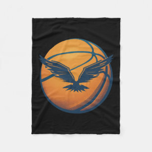 Basketbal met adelaar fleece deken