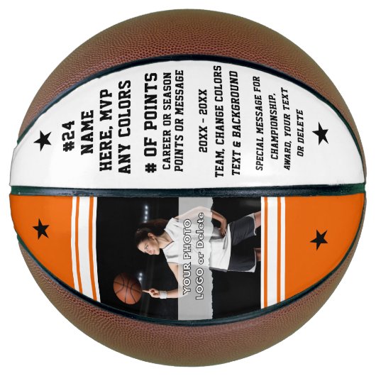 Basketbal met Afbeelding erop. Basketbal Senior, (Voorkant)