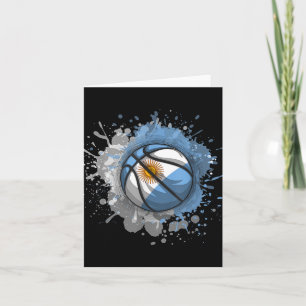 Basketbal Met Argentinië Vlag  Kaart