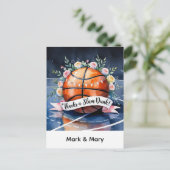 Basketbal met bal Bedankt voor een fantastische br Briefkaart (Staand voorkant)