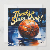 Basketbal met bal Bedankt voor een slam dunk (Voorkant)