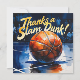Basketbal met bal Bedankt voor een slam dunk