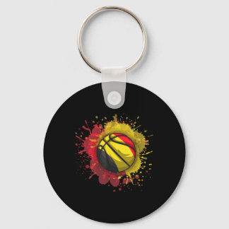 Basketbal met Belgische vlag Sleutelhanger