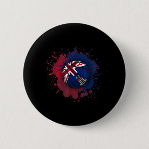Basketbal met de vlag van de Kaaimaneilanden Ronde Button 5,7 Cm