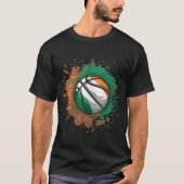 Basketbal met Ierse vlag Tanktop (Voorkant)