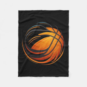 Basketbal met lijnen fleece deken