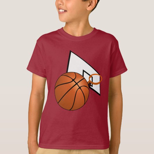 Basketbal met ring t-shirt (Voorkant)