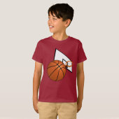 Basketbal met ring t-shirt (Voorkant volledig)